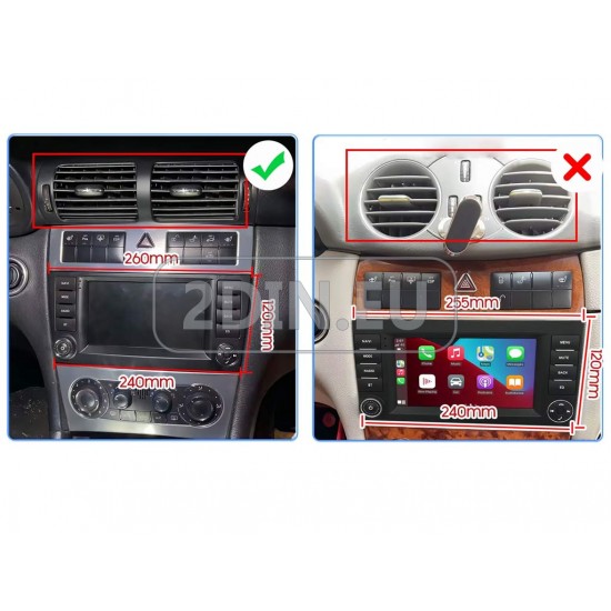 MERCEDES CLC, W203, W209, W463 - МУЛТИМЕДИЯ / Навигация, CPU: 8-Core, RAM: 4Gb, Android DSP